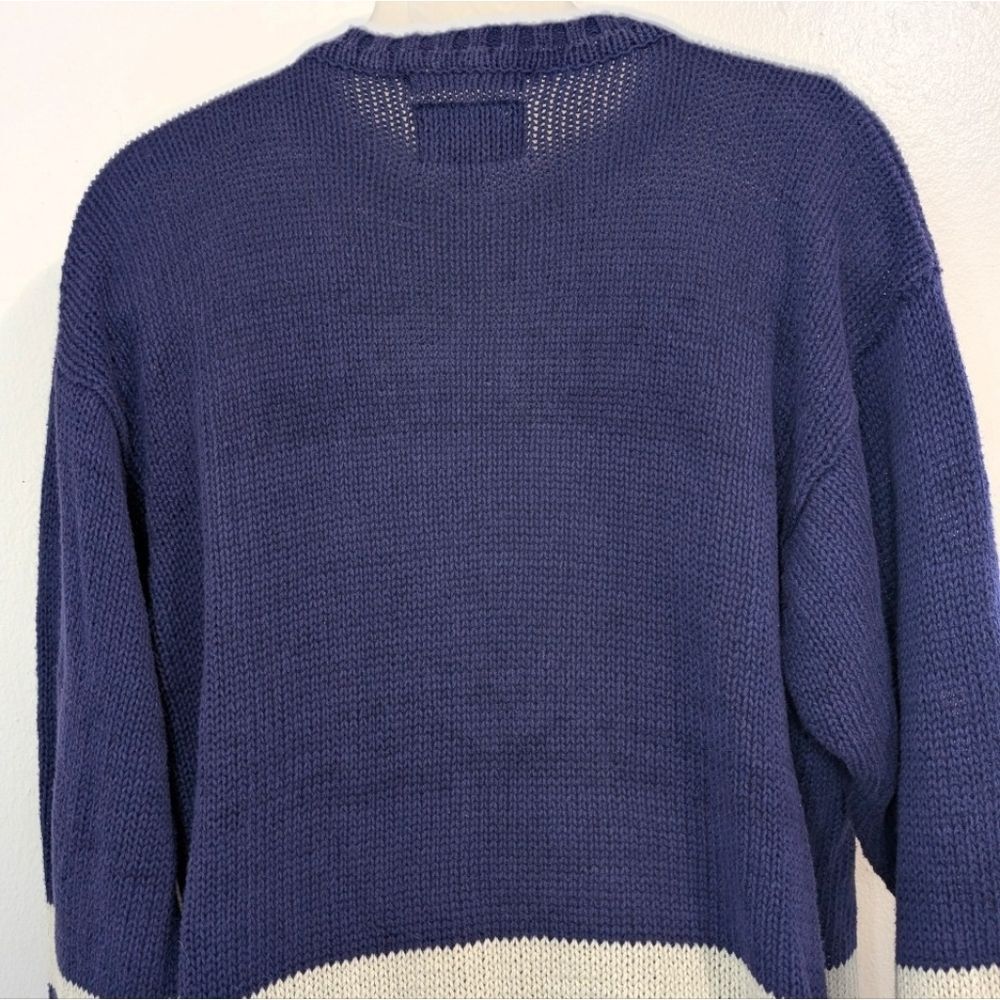 VTG Dallas Cowboys 80s 90s Sporty Athletic Fan Preppy Cozy Retro Knit Sweater L - Picture 6 of 8